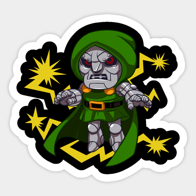 Dr Doom Sticker by BEU BEU